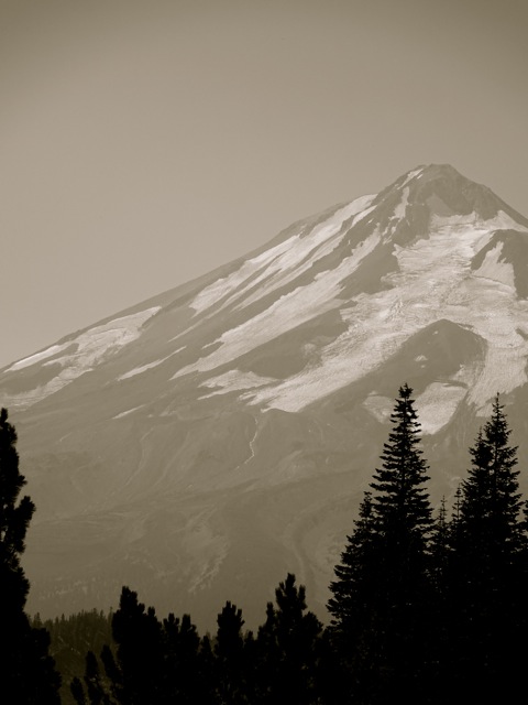 -- the topography of Mt. Shasta