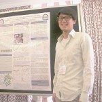 Kelvin with his poster at the Enzyme Mechanisms Conference, Jan 2011