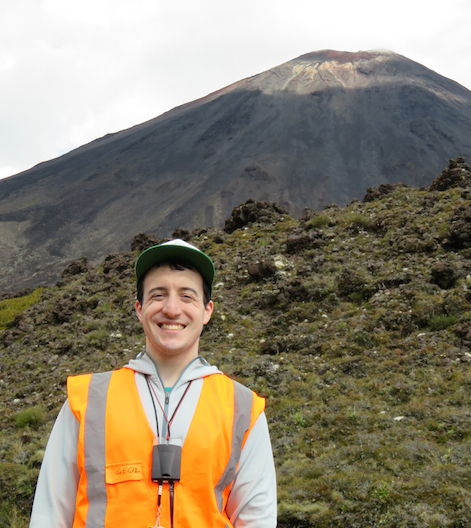 Robby commences his Fulbright by mapping volcanic units at Ngauruhoe volcano, New Zealand