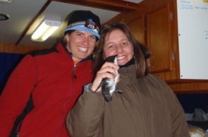 Kristen and Dr. K with a murrelet!