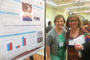 Molly and me at her poster on Scripps' murrelets